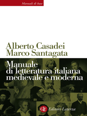 cover image of Manuale di letteratura italiana medievale e moderna